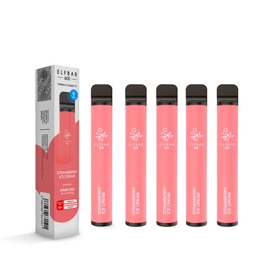 5 x ELFBAR  600 Strawberry Ice Cream Nikotinfrei