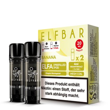 ELFBAR ELFA Banana 20mg Nikotin 2er Pack