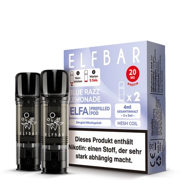 ELFBAR ELFA Blue Razz Lemonade 20mg Nikotin 2er Pack