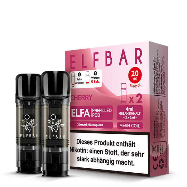 cherry pods elfbar ELFBAR ELFA Cherry / Cherry Candy 20mg Nikotin 2er Pack