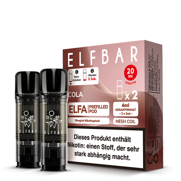 ELFBAR ELFA Cola 20mg Nikotin 2er Pack | Elfbargermany