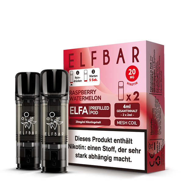 elfbar watermelon pods ELFBAR ELFA Raspberry Watermelon 20mg Nikotin 2er Pack