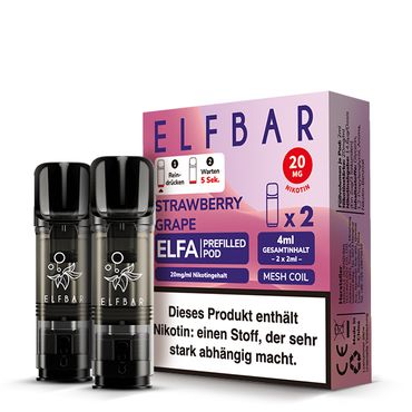 ELFBAR ELFA Strawberry Grape 20mg Nikotin 2er Pack
