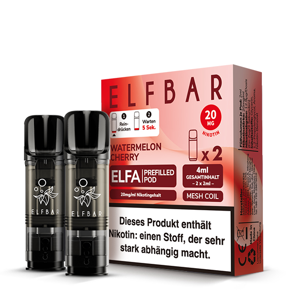 ELFBAR ELFA Watermelon Cherry 20mg Nikotin 2er Pack | Elfbargermany