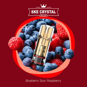 SKE Crystal PLUS Blueberry Sour Raspberry 2% Nikotin 2er Pack