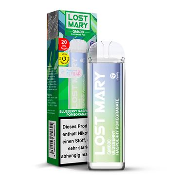 ELFBAR Lost Mary QM600 - Blueberry Raspberry Pomegranate 20mg Nikotin 