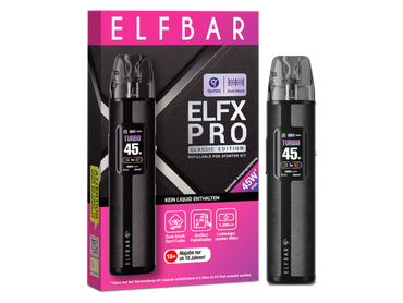 ELFBAR ELFX Pro - Pod Kit - 1200 mAh - Farbe: Black
