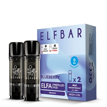 ELFBAR ELFA Blueberry 0mg Nikotin 2er Pack