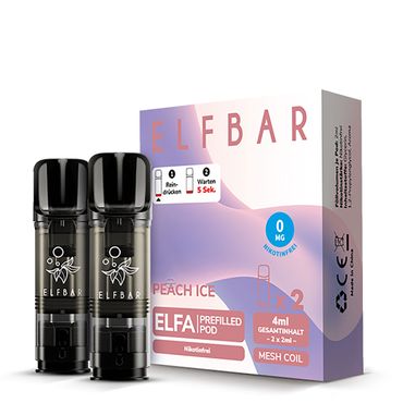 ELFBAR ELFA Peach Ice / Juicy Peach 0mg Nikotin 2er Pack