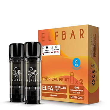 ELFBAR ELFA Tropical Fruit 0mg Nikotin 2er Pack