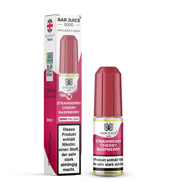 Bar Juice 5000 Nikotinsalz Liquid 10 ml Strawberry Cherry Raspberry