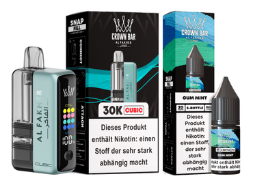 Al Fakher Cubic 30K Teal + Pod Gum Mint