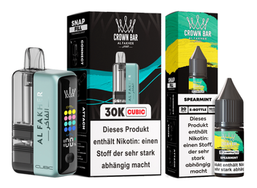 Al Fakher Cubic 30K Teal Kit + Pod Spearmint