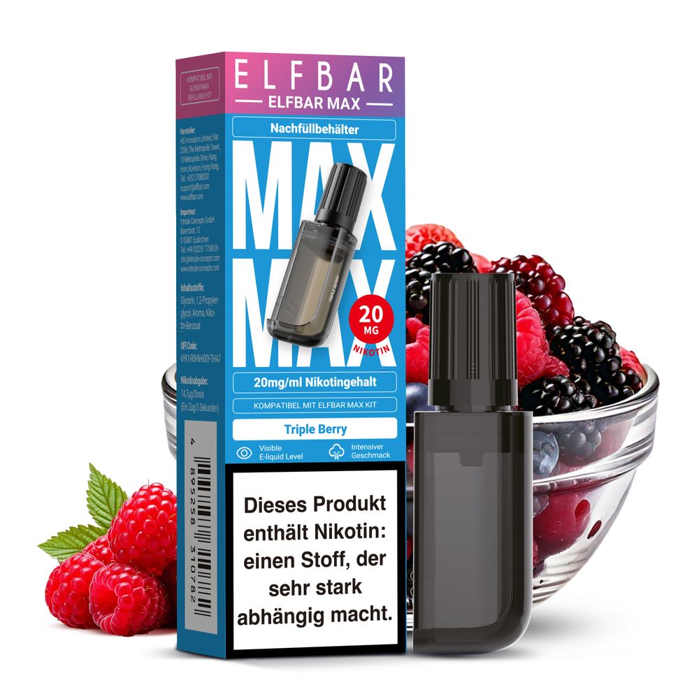 elfbar max triple berry Elfbar MAX - Triple Berry Pod main image 0