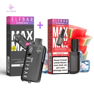 ELFBAR MAX Black Kit+ Pod Watermelon Ice