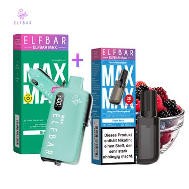 ELFBAR MAX Green Kit + Pod Tripple Berry