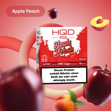 HQD Cirak 2 - Apple Peach - 2 x 2 ml Prefilled Pods (18 mg/ml Nikotingehalt)