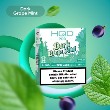 HQD Cirak 2 - Dark Grape Mint - 2 x 2 ml Prefilled Pods (18 mg/ml Nikotingehalt)