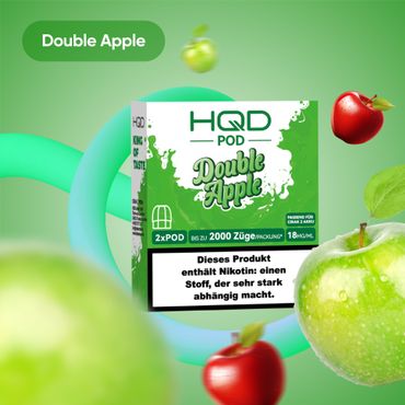HQD Cirak 2 - Double Apple - 2 x 2 ml Prefilled Pods (18 mg/ml Nikotingehalt)