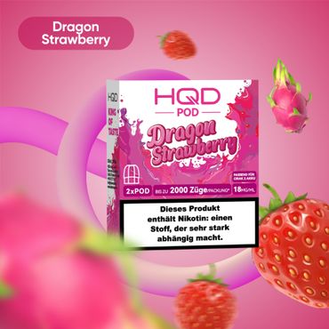 HQD Cirak 2 - Dragon Strawberry - 2 x 2 ml Prefilled Pods (18 mg/ml Nikotingehalt)