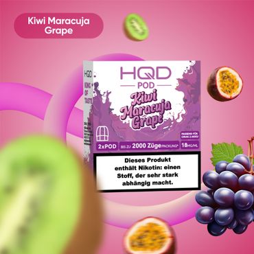 HQD Cirak 2 - Kiwi Maracuja Grape - 2 x 2 ml Prefilled Pods (18 mg/ml Nikotingehalt)