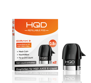 HQD Cirak 2 - Refillable Pods 0,8 Ohm - 2er Pack