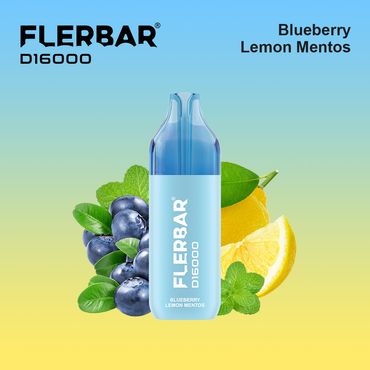 Flerbar D16000 Blueberry Lemon Mentos 2ml + 10ml