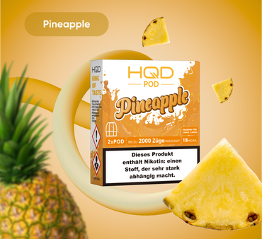 HQD Cirak 2 - Pineapple - 2 x 2 ml Prefilled Pods (18 mg/ml Nikotingehalt)