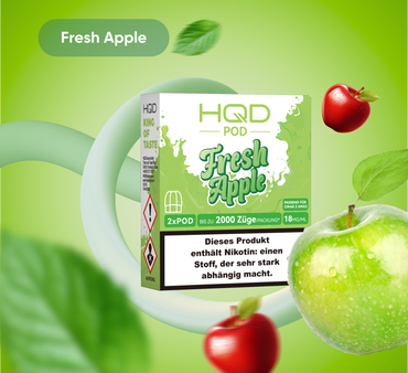 HQD Cirak 2 - Fresh Apple - 2 x 2 ml Prefilled Pods (18 mg/ml Nikotingehalt)
