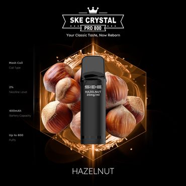 SKE Crystal Pro 800 - Hazelnut - 20mg Nikotingehalt