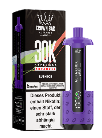 Al Fakher Hypermax Advanced 30K - Lush Ice - 6mg Nikotingehalt