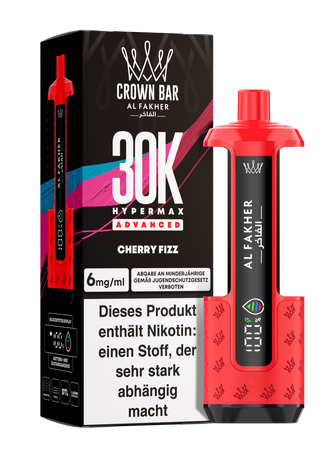 Al Fakher Hypermax Advanced 30K - Cherry Fizz - 6mg Nikotingehalt