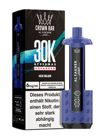 Al Fakher Hypermax Advanced 30K - Ice Blue - 6mg Nikotingehalt