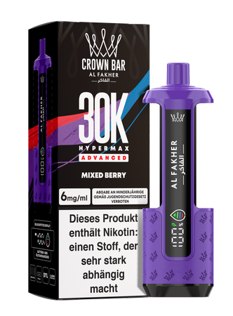 Al Fakher Hypermax Advanced 30K - Mixed Berry - 6mg Nikotingehalt