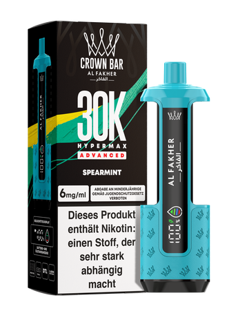 Al Fakher Hypermax Advanced 30K - Spearmint - 6mg Nikotingehalt