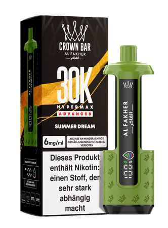 Al Fakher Hypermax Advanced 30K - Summer Dream - 6mg Nikotingehalt