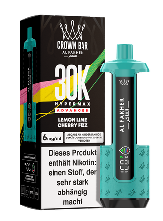 Al Fakher Hypermax Advanced 30K - Lemon Lime Cherry Fizz - 6mg Nikotingehalt