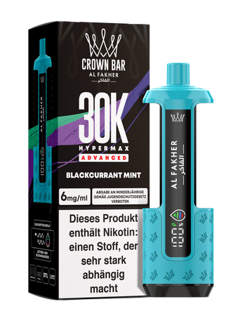 Al Fakher Hypermax Advanced 30K - Blackcurrant Mint - 6mg Nikotingehalt