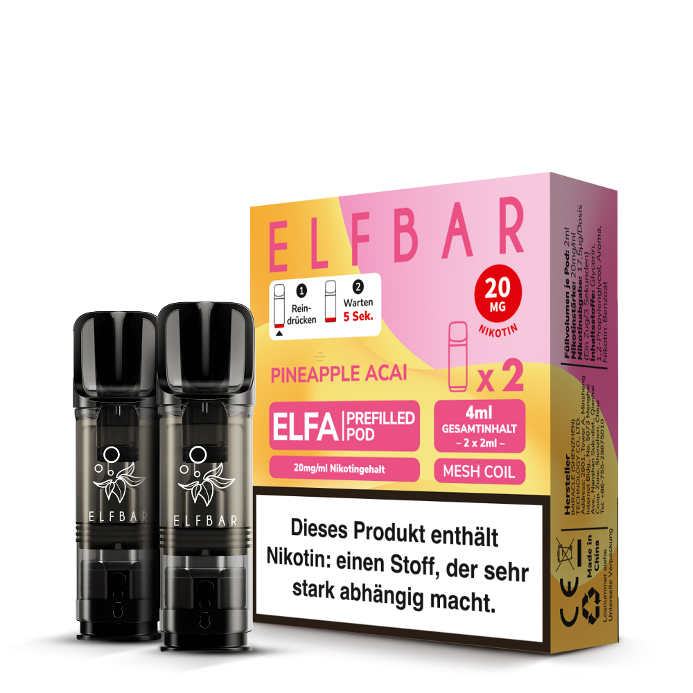 ELFBAR ELFA Pineapple Acai 20mg Nikotin 2er Pack