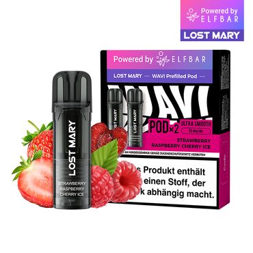 Elfbar Lost Mary WAVI Strawberry Raspberry Cherry Ice 20mg Nikotin 2er Pack