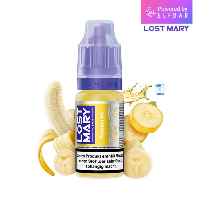 ELFBAR LOST MARY Liquid (NicSalt) Banana Ice 10ml | Elfbargermany ELFBAR LOST MARY Liquid (NicSalt) Banana Ice 10ml | Elfbargermany