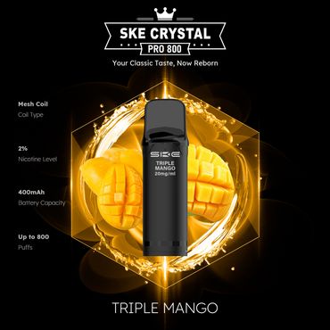 SKE Crystal Pro 800 - Triple Mango - 20mg Nikotingehalt