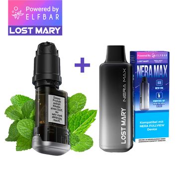 ELFBAR LOST MARY NERA MAX Refill Container Mint inkl. Refillable Pod