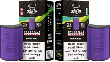 Al Fakher Hypermax Advanced 30K Pods - Grape Mint - 6mg Nikotingehalt