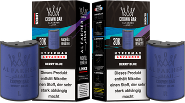 Al Fakher Hypermax Advanced 30K Pods - Berry Blue - 6mg Nikotingehalt