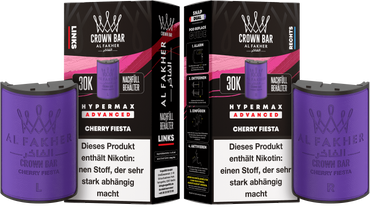 Al Fakher Hypermax Advanced 30K Pods - Cherry Fiesta - 6mg Nikotingehalt