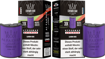 Al Fakher Hypermax Advanced 30K Pods - Lush Ice - 6mg Nikotingehalt
