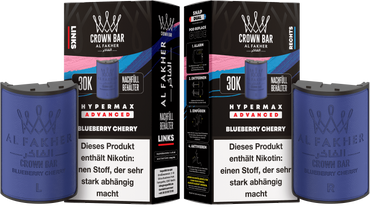 Al Fakher Hypermax Advanced 30K Pods - Blueberry Cherry - 6mg Nikotingehalt
