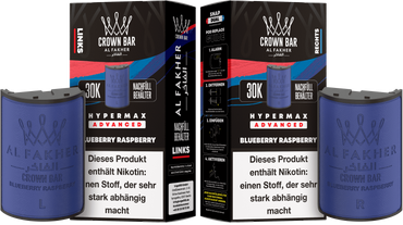 Al Fakher Hypermax Advanced 30K Pods - Blueberry Raspberry - 6mg Nikotingehalt