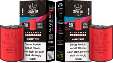 Al Fakher Hypermax Advanced 30K Pods - Cherry Fizz - 6mg Nikotingehalt